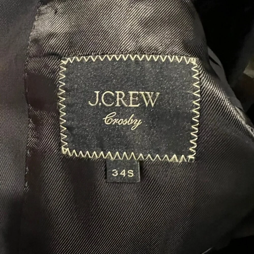 J.Crew $298 Crosby Classic Fit Suit Jacket Italian Chino Navy 34S BQ427 - Picture 14 of 14